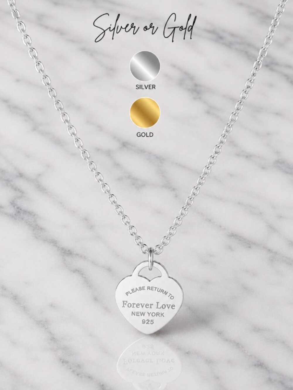 "Nicole" Necklace 💕 Stainless Steel Luxe Heart Chain Necklace